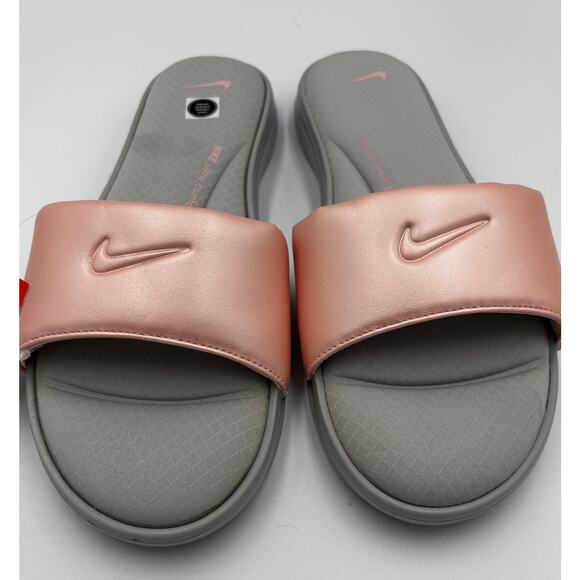 Nike Women’s Ultra Comfort 3 Slide sandals in Wolf Grey/Echo Pink Size 10 NWT - Picture 8 of 8